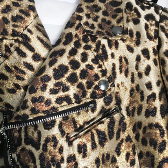 RED Valentino Leopard Jacquard Moto Jacket NWT - Picture 4 of 7